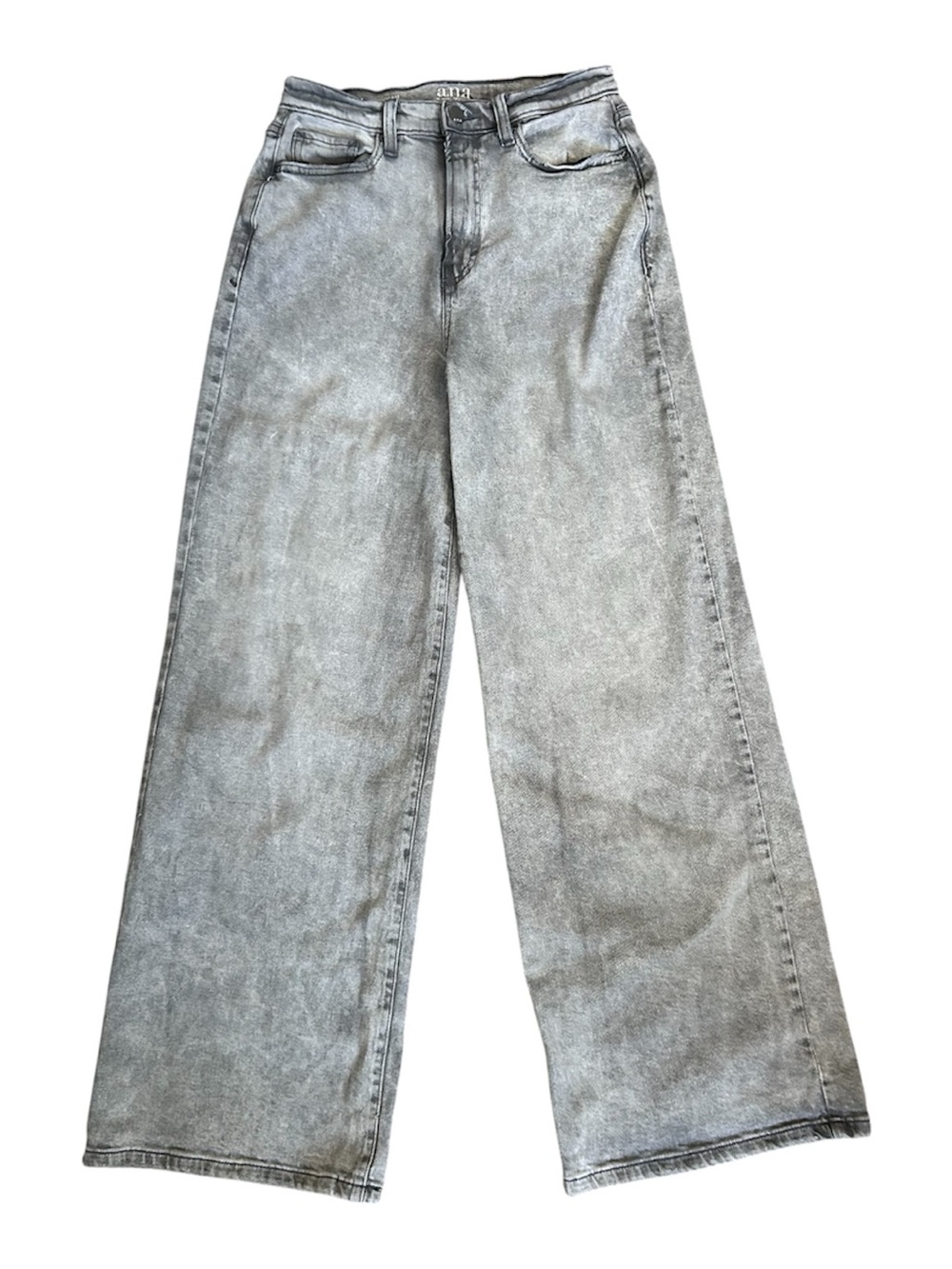 a.n.a Highest Rise Wide Leg Gray Stone Wash Jeans size 4